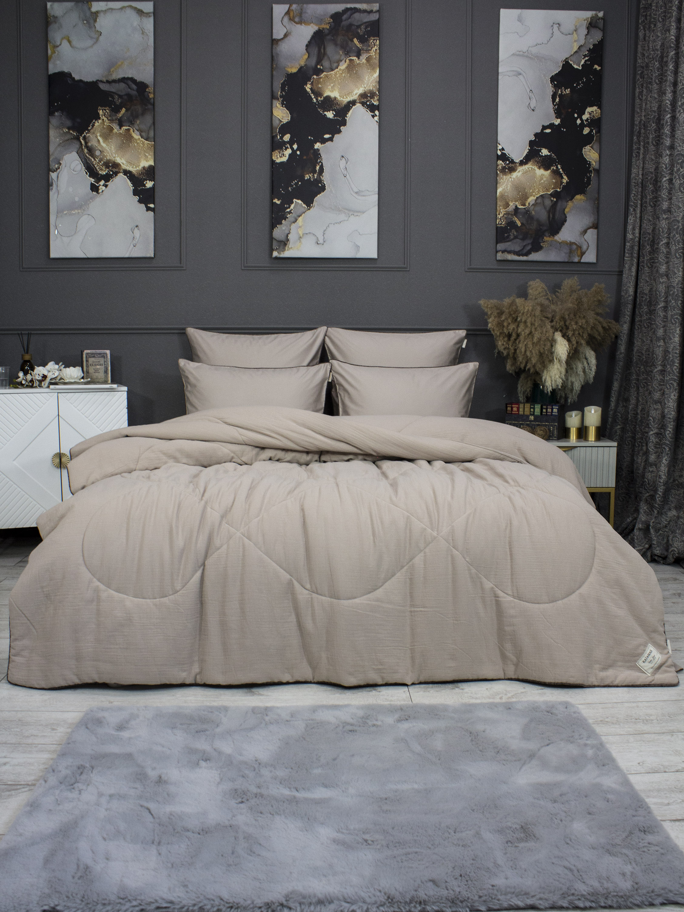 Muslin & Satin Solid color (латте) Казанова